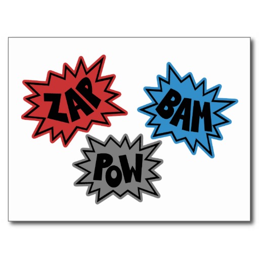 ZAP BAM POW Comic Sound FX - Original Custom Tie from Zazzle.