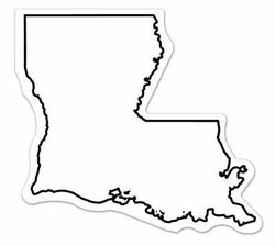 Magnet - Louisiana - Full Color - 9053LA-3 Louisiana State Shape ...