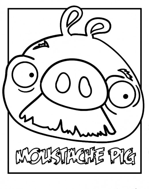 Moustache Pig One Of The Enemy In Angry Birds Series Coloring ...