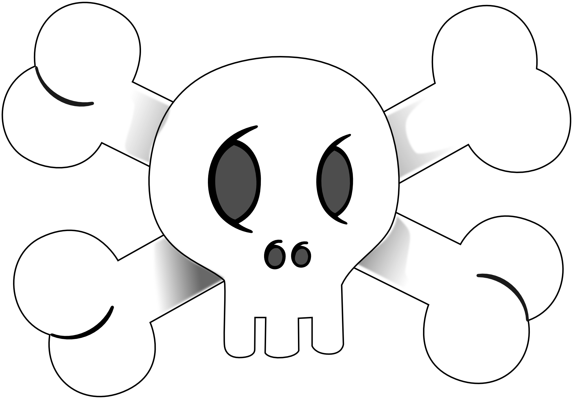 Clip Art: pirate skull flag white flagga ...