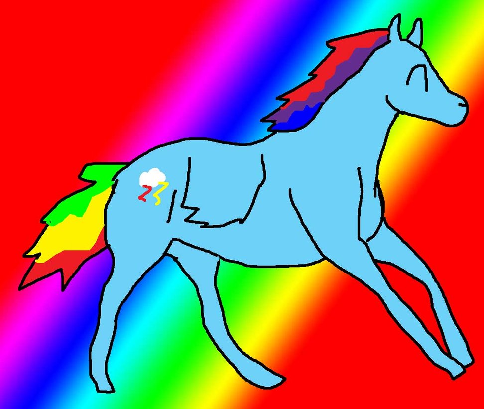 A really horrible Rainbow Dash drawing