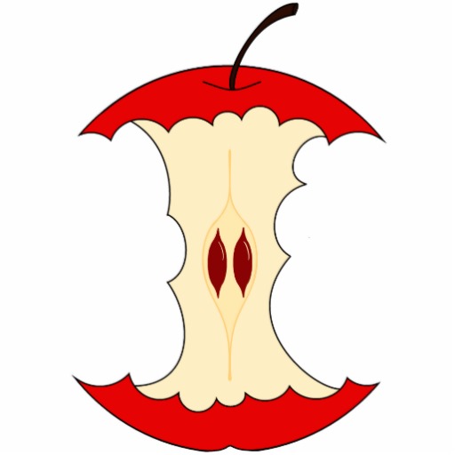 free apple core clip art - photo #1