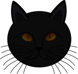 Black Cat Face Clip Art - vector clip art online ...