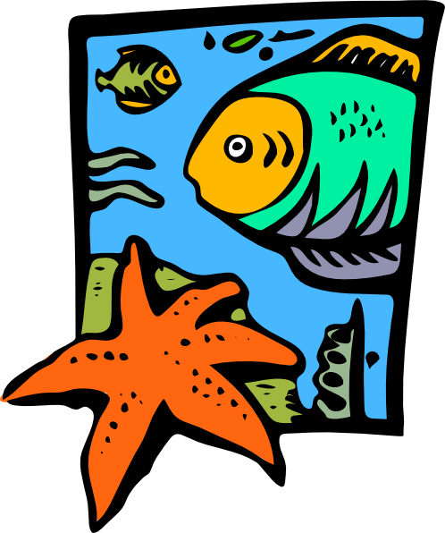 Fish Marine Life Starfish clip art - vector clip art online ...