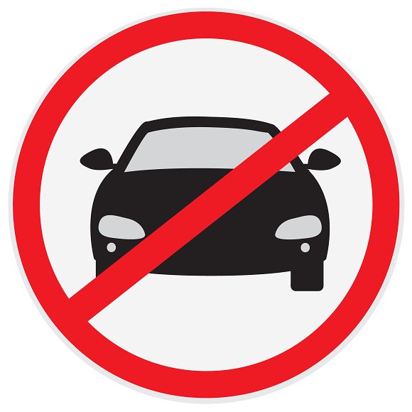 no parking sign, car ~ Illustrations on Creative Market