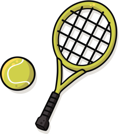 Cartoon Of A Tennis Racquet Isolated Clip Art, Vector Images ...