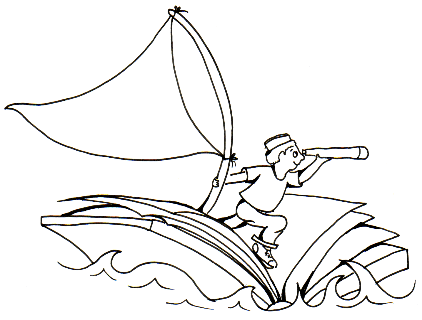 Sailboat Line Drawing Clipart - Free to use Clip Art Resource