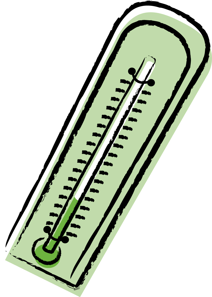 Thermometer Black And White Clipart