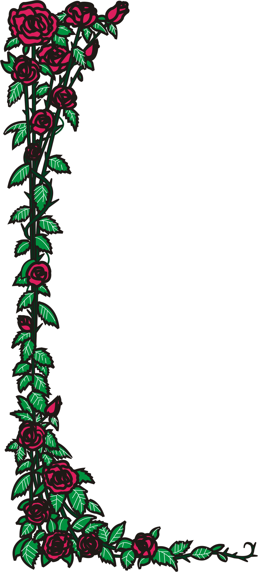 clipart red roses border - photo #27