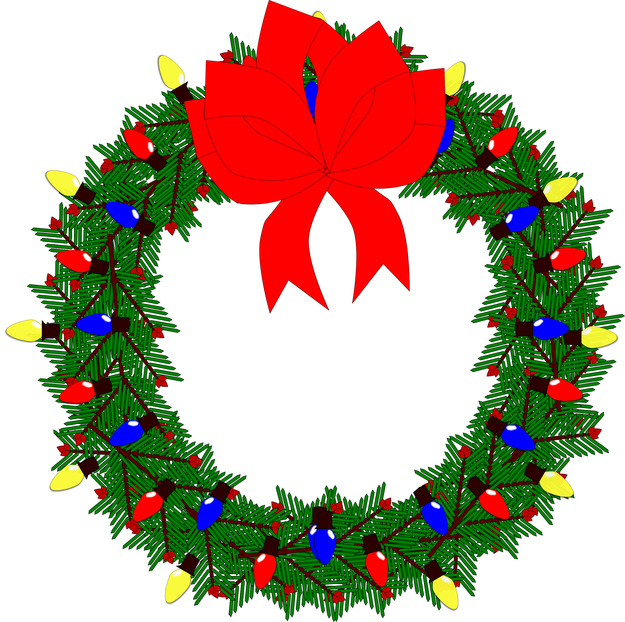 Holiday Wreath Clip Art - ClipArt Best