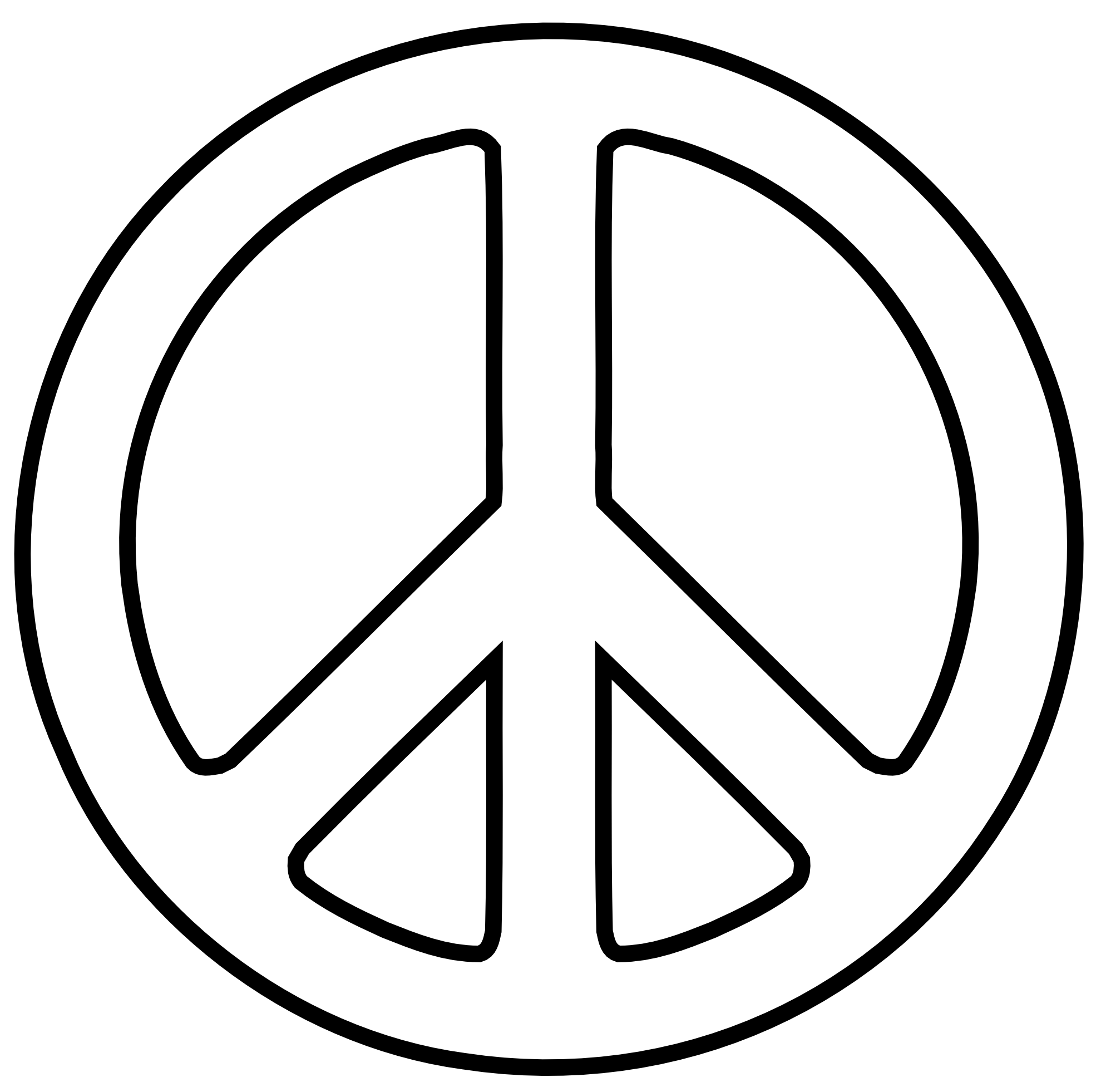 Peace sign clip art vector clip art free image #24252
