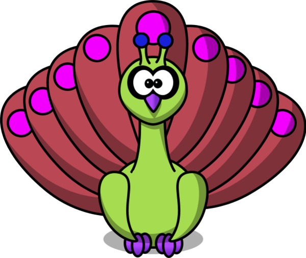 Cartoon peacock - vector Clip Art