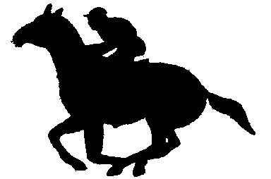 Horse race clipart