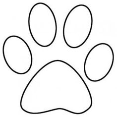 Leopard Paw Print Outline | Paw Prints Template Free Printable ...