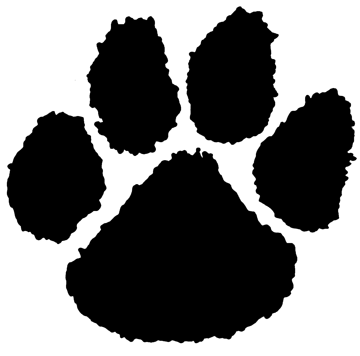 Green tiger paw clipart