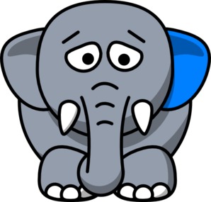Sad Elephant Clip Art - vector clip art online ...