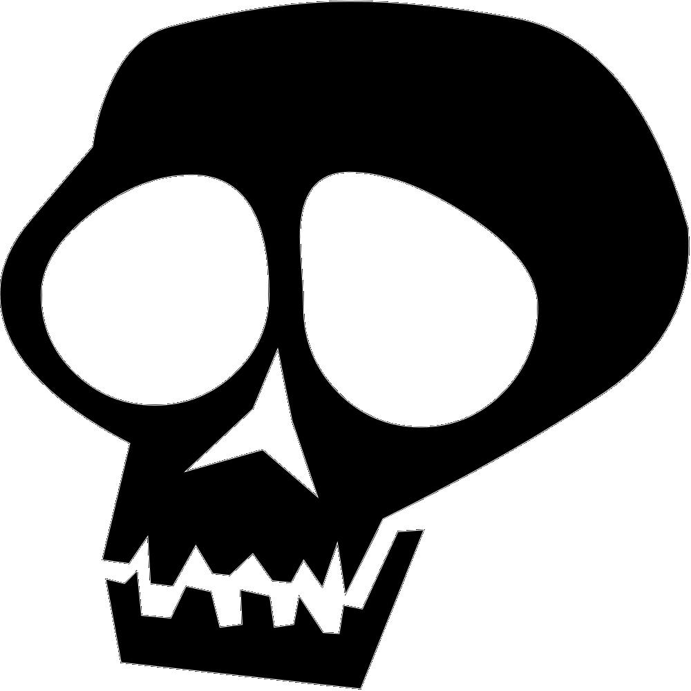 Cartoon images of skull.