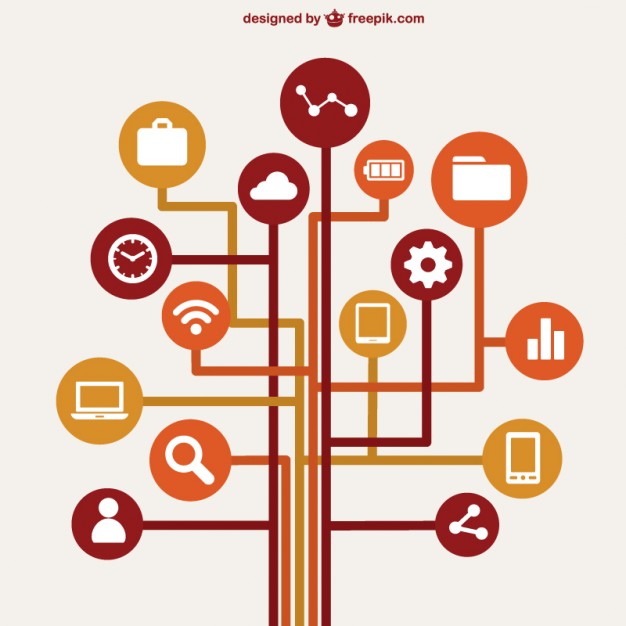 Computer network concept infographic Vector | Free Download