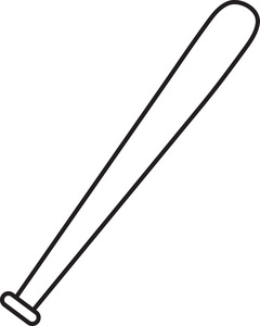 Clipart of a baseball bat
