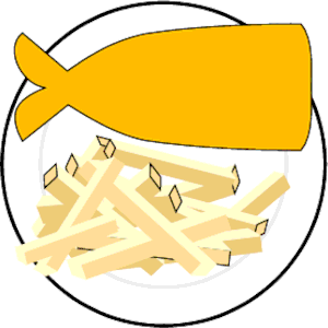 Fish chips clipart