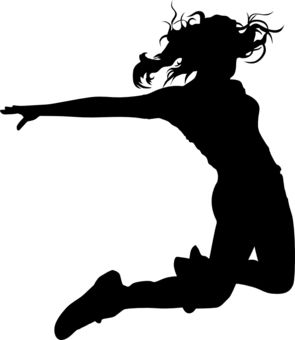Hip hop dance clipart black and white