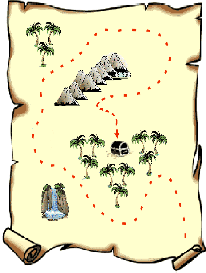 Treasure map pictures clip art