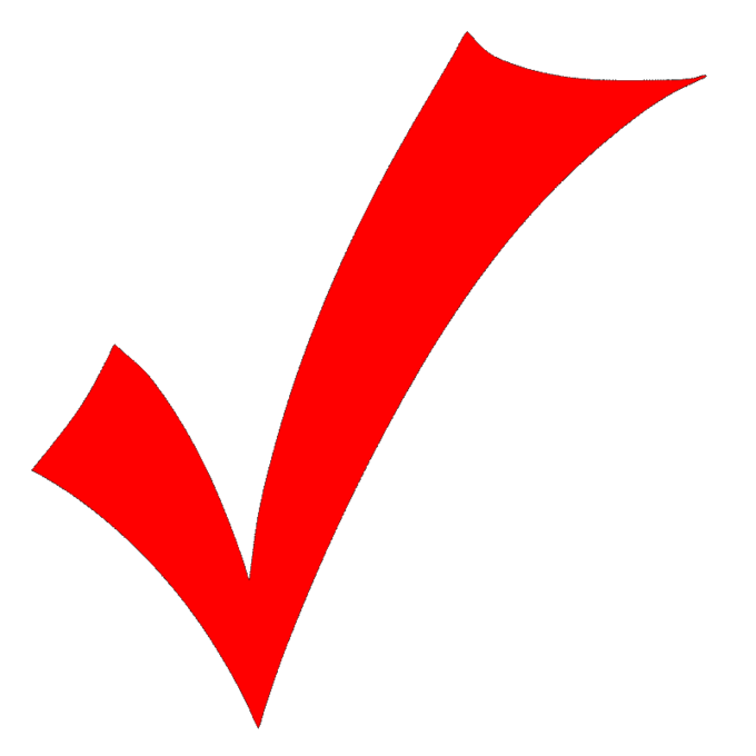Clipart red check mark
