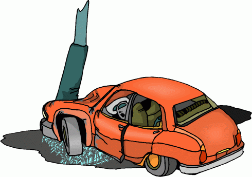Creative commons wrecked car clipart