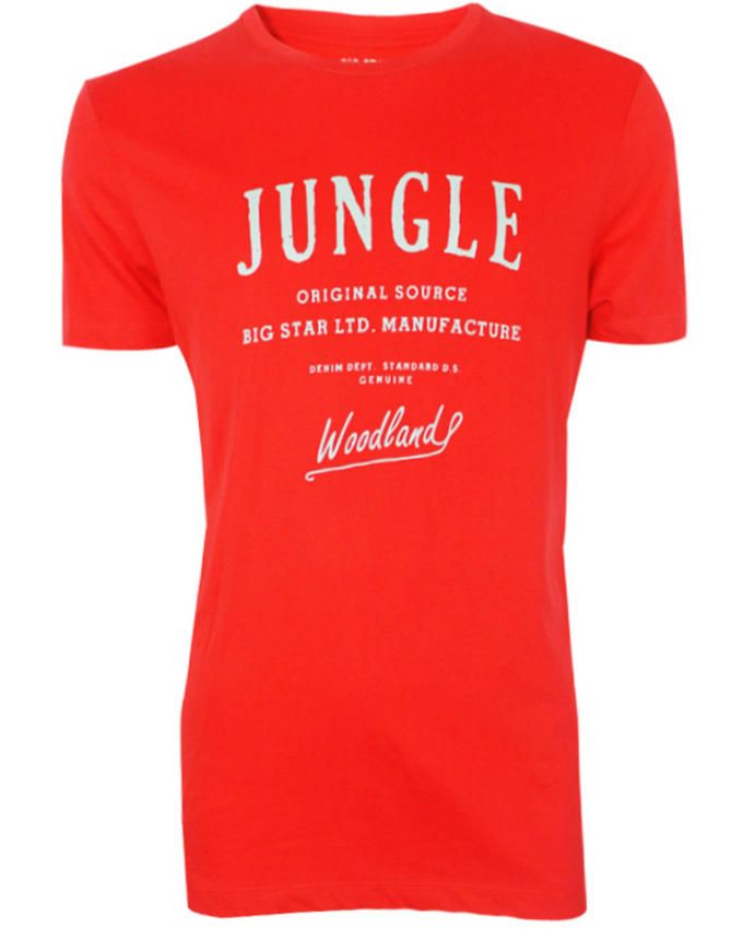 Big Star Jungle Print Round Neck T-Shirt - Red | Buy online ...