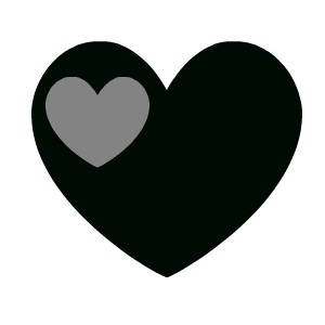 Black heart clip art