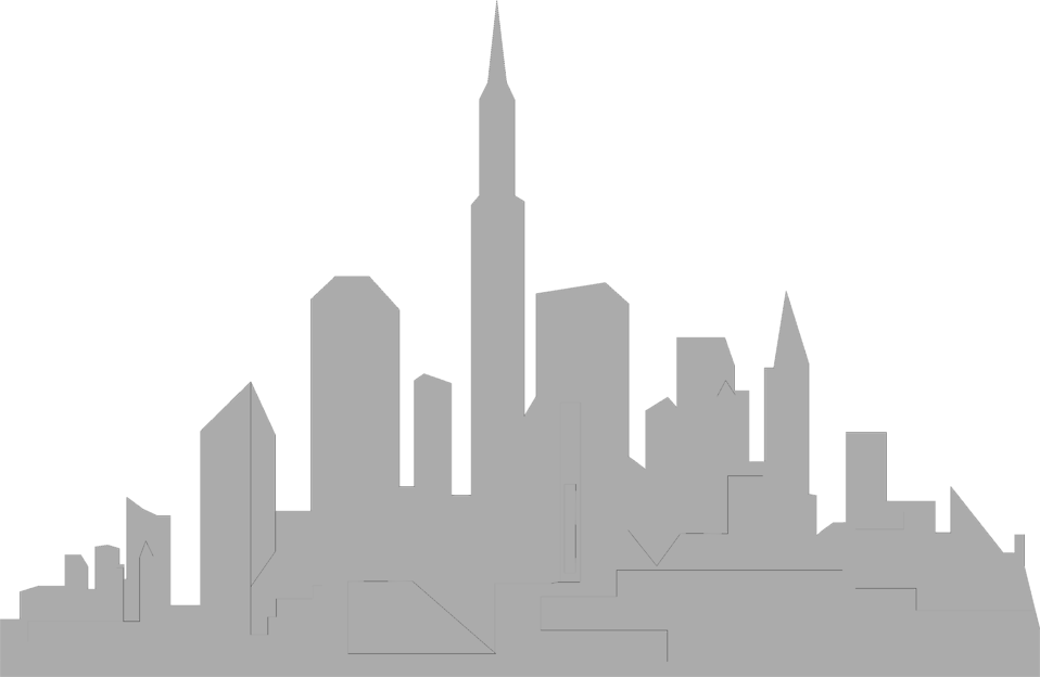 New york skyline clipart transparent background