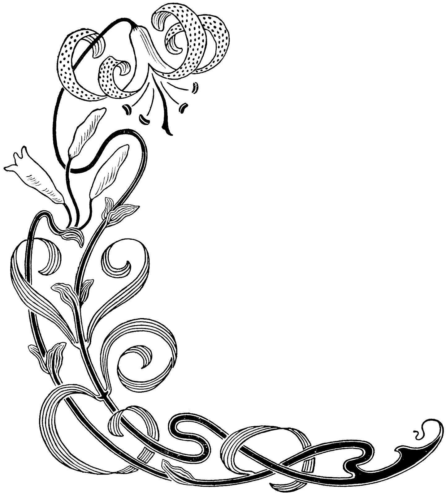 Vintage Decorative Borders Clipart