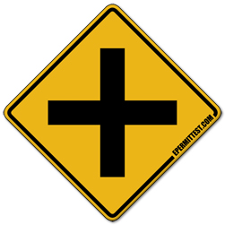 Cross Road | Warning Road Signs