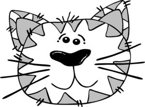 Cat Face Clipart Black And White