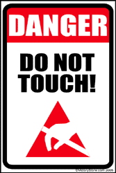 Warning sign, warning sign safety, danger sign, do not touch sign ...