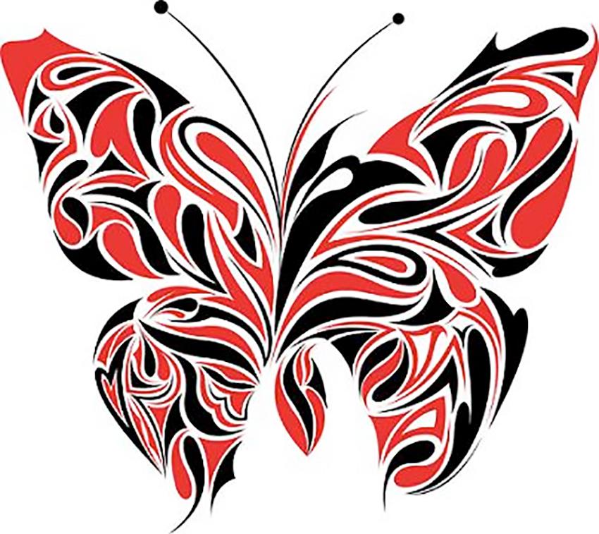 Red Butterfly Tattoo - ClipArt Best