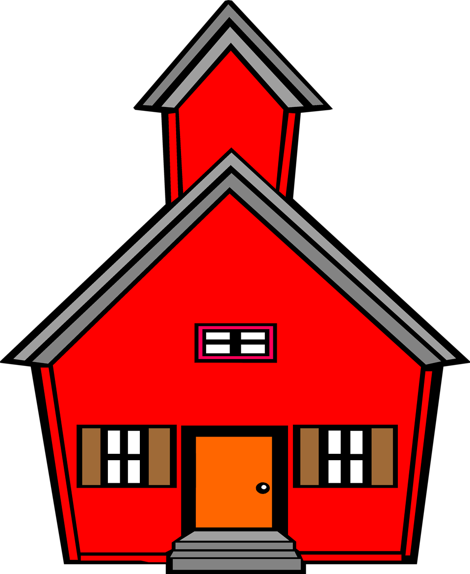 Clipart of blank school house