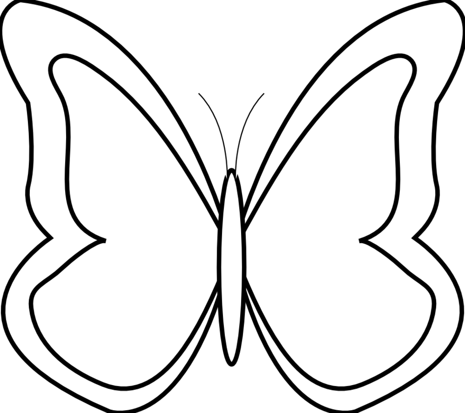 Line Drawing Butterfly Clipart - Free to use Clip Art Resource