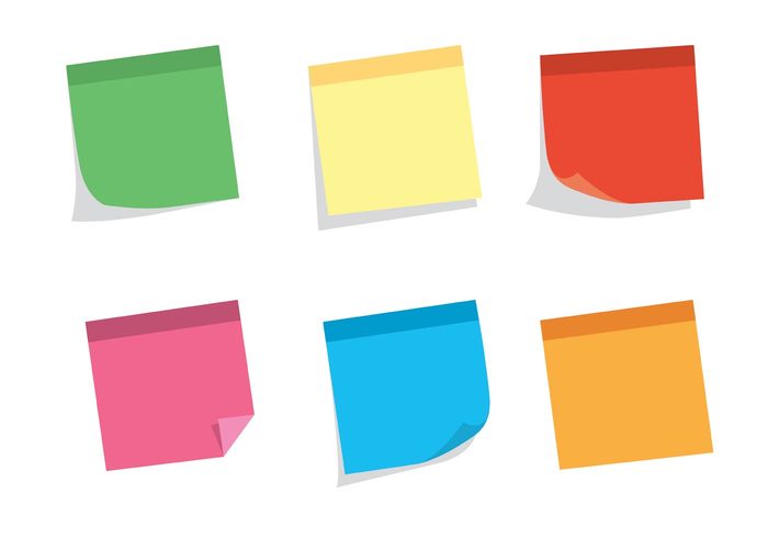 Free Vector Sticky Note Set - Download Free Vector Art, Stock ...