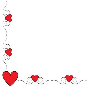 Hearts Clipart Image - Page border with hearts on 2 sides - Polyvore