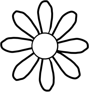 Flower clipart black and white png