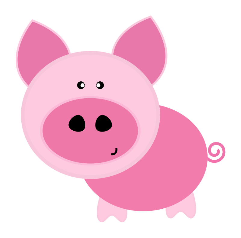 Cute Cartoon Pig Clipart