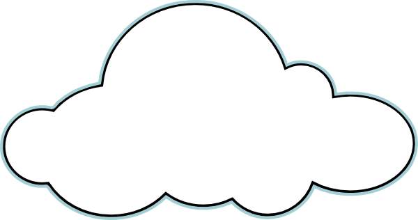 Clouds clipart black and white