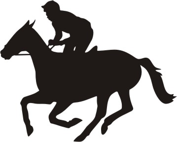Race Horse Silhouette Clipart