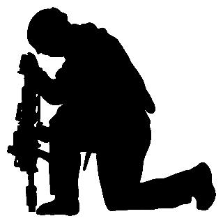 Silhouette Soldier Soluting Clipart