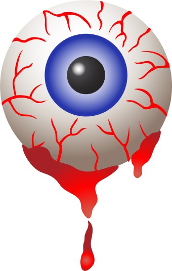 Scary red eyes eyeball clipart