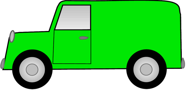 380 views Green truck clipart