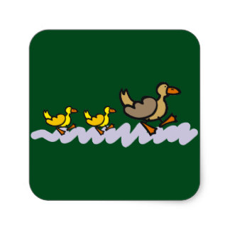 Cartoon Duckling Stickers | Zazzle