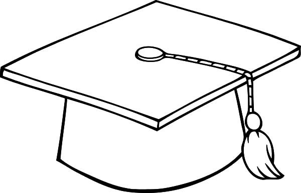 free graduation cap clipart black and white - photo #23