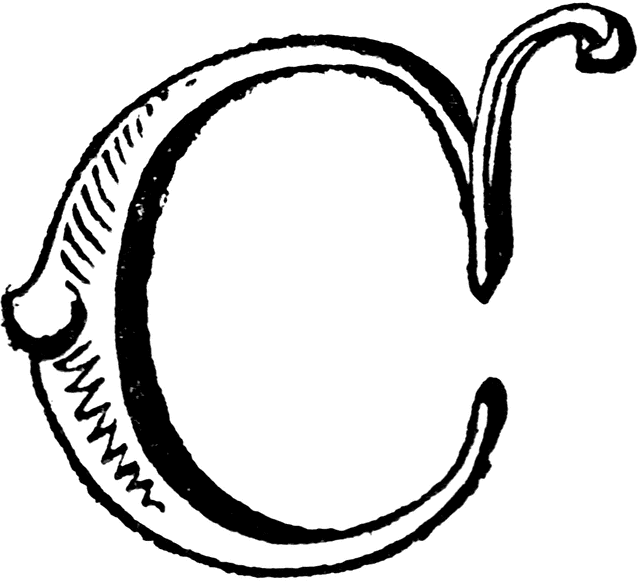 Clipart letter c